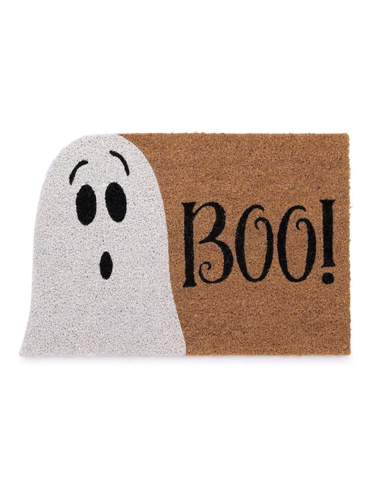 My Mat Natural Halloween Boo Coir Doormat - Image 2 of 3 My Mat Natural Halloween Boo Coir Doormat - Image 2 of 3