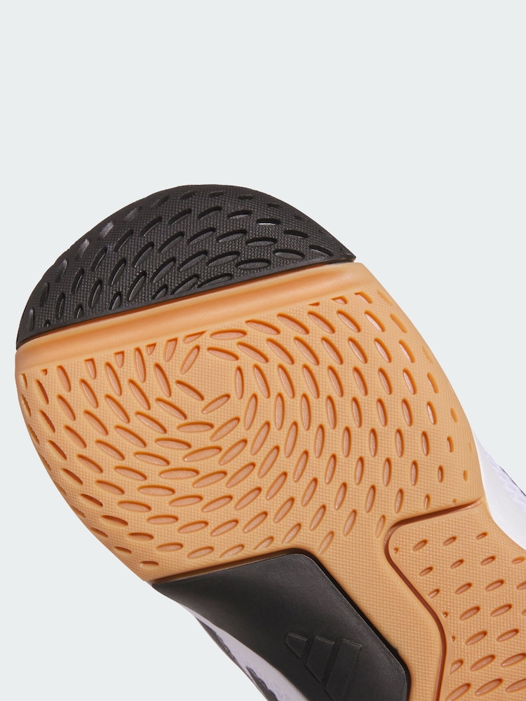 adidas White Ligra 8 Indoor Shoes - Image 4 of 4