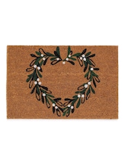 My Mat Natural Mistletoe Heart Coir Doormat - Image 2 of 3