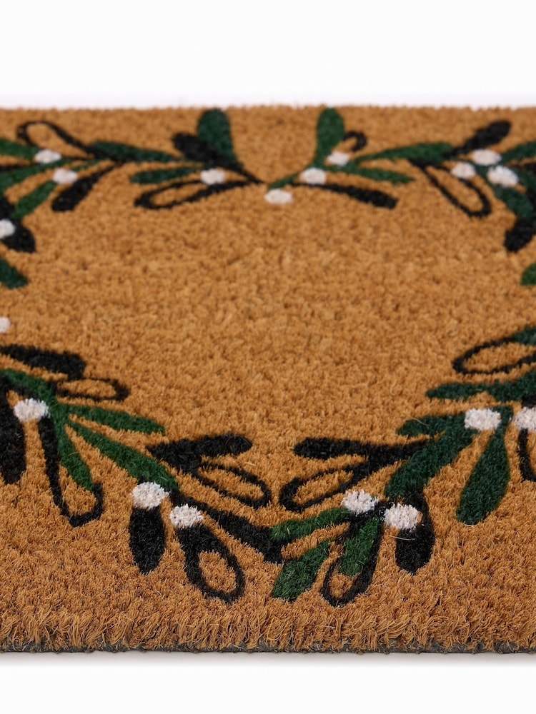 My Mat Natural Mistletoe Heart Coir Doormat - Image 3 of 3