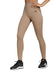 adidas Brown Optime Essentials No Front Rise Seam 7/8 Leggings - Image 1 of 5