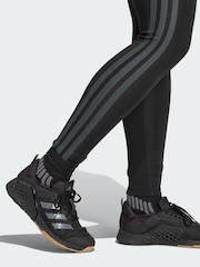 adidas Black Optime 3-Stripes Full-Length Leggings - Image 3 of 5