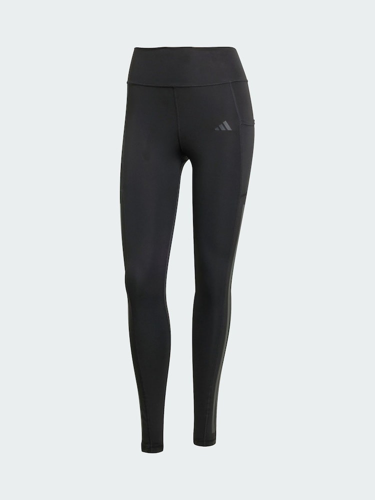 adidas Black Optime 3-Stripes Full-Length Leggings - Image 5 of 5 adidas Black Optime 3-Stripes Full-Length Leggings - Image 5 of 5