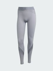 adidas Grey Hyperglam Shine Full-Length Leggings - Image 1 of 4
