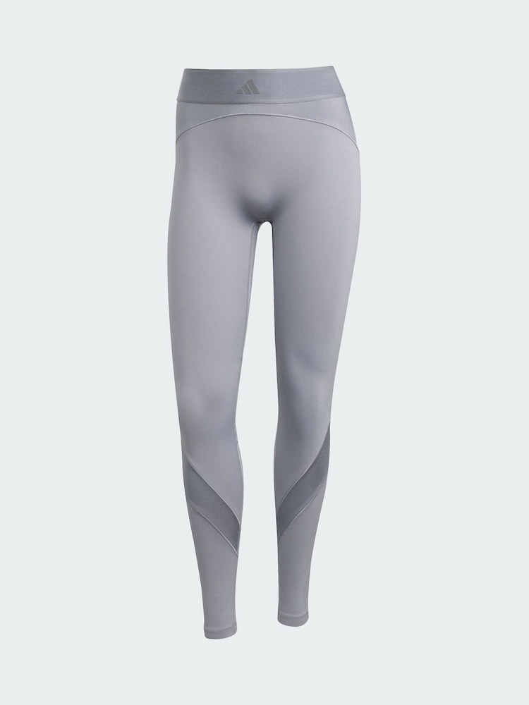 adidas Grey Hyperglam Shine Full-Length Leggings - Image 1 of 4 adidas Grey Hyperglam Shine Full-Length Leggings - Image 1 of 4