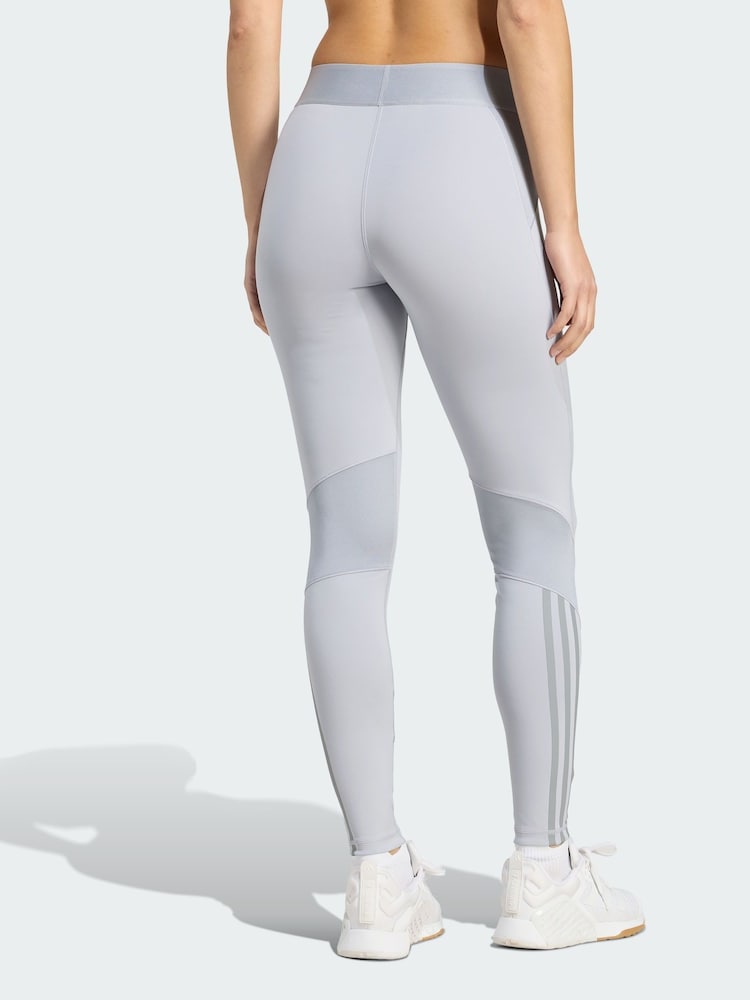 adidas Grey Hyperglam Shine Full-Length Leggings - Image 2 of 4 adidas Grey Hyperglam Shine Full-Length Leggings - Image 2 of 4