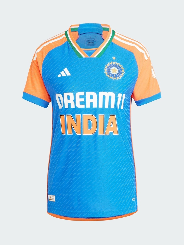 adidas Blue India Cricket T20I Jersey - Image 1 of 3 adidas Blue India Cricket T20I Jersey - Image 1 of 3