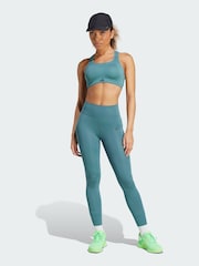 adidas Green Optime Stash 7/8 Leggings - Image 1 of 5