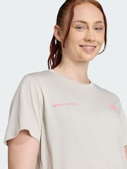 adidas Grey Own The Run Melange T-Shirt - Image 3 of 5