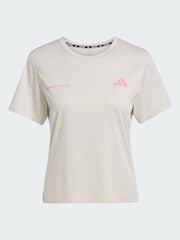 adidas Grey Own The Run Melange T-Shirt - Image 5 of 5