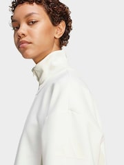 adidas White Soft Lux Quarter-Zip Sweatshirt - Image 5 of 6
