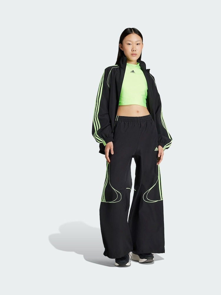 adidas Originals Black Teamgeist Adicolor Oversized Woven Track Joggers - Image 1 of 1