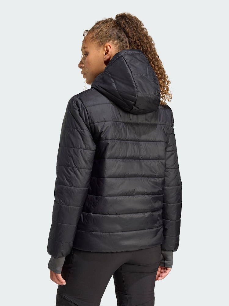 adidas Terrex Black Multi Essentials CLIMAWARM Insulated Hooded Jacket - Image 2 of 5 adidas Terrex Black Multi Essentials CLIMAWARM Insulated Hooded Jacket - Image 2 of 5