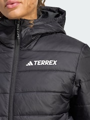 adidas Terrex Black Multi Essentials CLIMAWARM Insulated Hooded Jacket - Image 3 of 5
