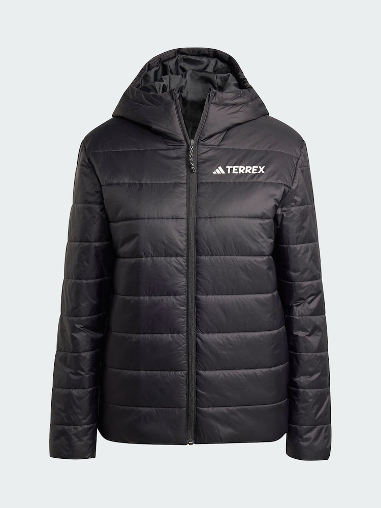 adidas Terrex Black Multi Essentials CLIMAWARM Insulated Hooded Jacket - Image 5 of 5 adidas Terrex Black Multi Essentials CLIMAWARM Insulated Hooded Jacket - Image 5 of 5