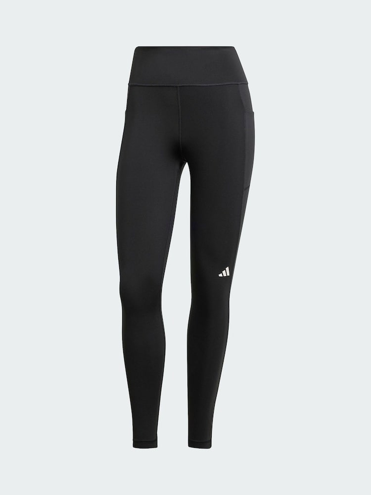 adidas Black Own The Run 7/8 Leggings - Image 1 of 3 adidas Black Own The Run 7/8 Leggings - Image 1 of 3