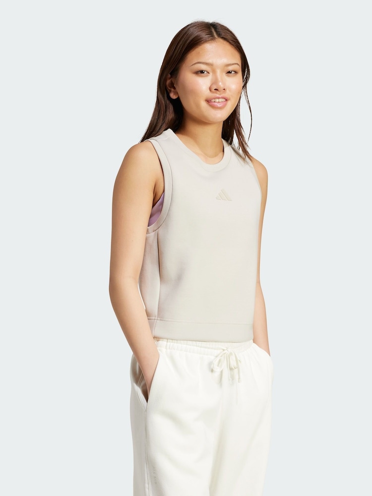 adidas Cream Soft Lux Tank Top - Image 1 of 1
