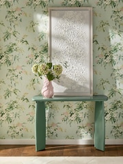 White Floral Hand Paint Detail Framed Wall Art - Image 3 of 6