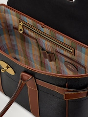 Mulberry Black-Cognac Bayswater Scotchgrain Bag - Image 3 of 4