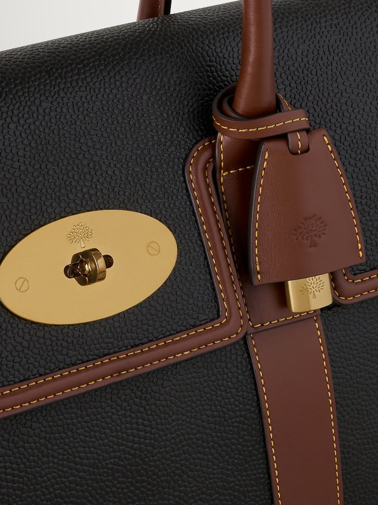 Mulberry Black-Cognac Bayswater Scotchgrain Bag - Image 4 of 4