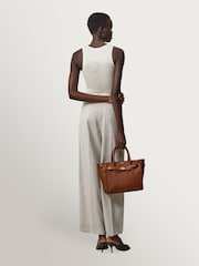 Mulberry Oak Small Zipped Bayswater Two Tone Bag - Image 3 of 9