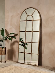 Nkuku Brass Imoma Iron Full Length Arch Mirror - Image 1 of 3