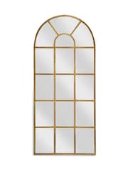 Nkuku Brass Imoma Iron Full Length Arch Mirror - Image 2 of 3