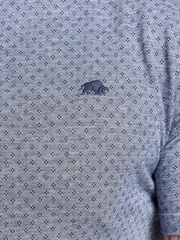 Raging Bull Blue Dobby Jersey Polo Shirt - Image 4 of 4 Raging Bull Blue Dobby Jersey Polo Shirt - Image 4 of 4