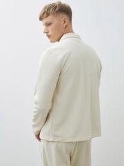 River Island Cream Slim Fit Zip Through Jacket - Image 2 of 4