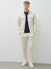 River Island Cream Slim Fit Zip Through Jacket - Image 3 of 4