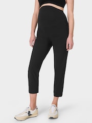 Sweaty Betty Black 29 inch inside seam Explorer Maternity 27" Trousers - Image 1 of 6