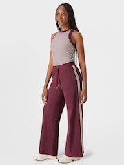Sweaty Betty Red 32 inch inside seam Explorer Side Stripe Wide Leg 32" Trousers - Image 1 of 7