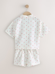 Red/Ecru Heart Print Button Through Valentine Pyjama (2-16yrs) - Image 5 of 7