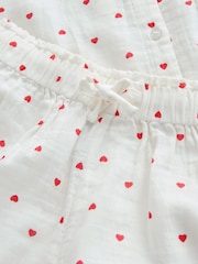 Red/Ecru Heart Print Button Through Valentine Pyjama (2-16yrs) - Image 7 of 7