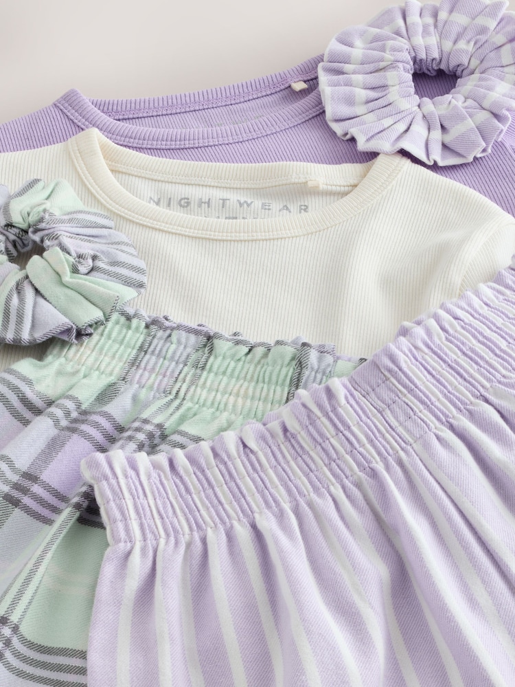 Lilac Purple Woven Bottom Pyjamas 2 Pack (3-16yrs) - Image 6 of 6