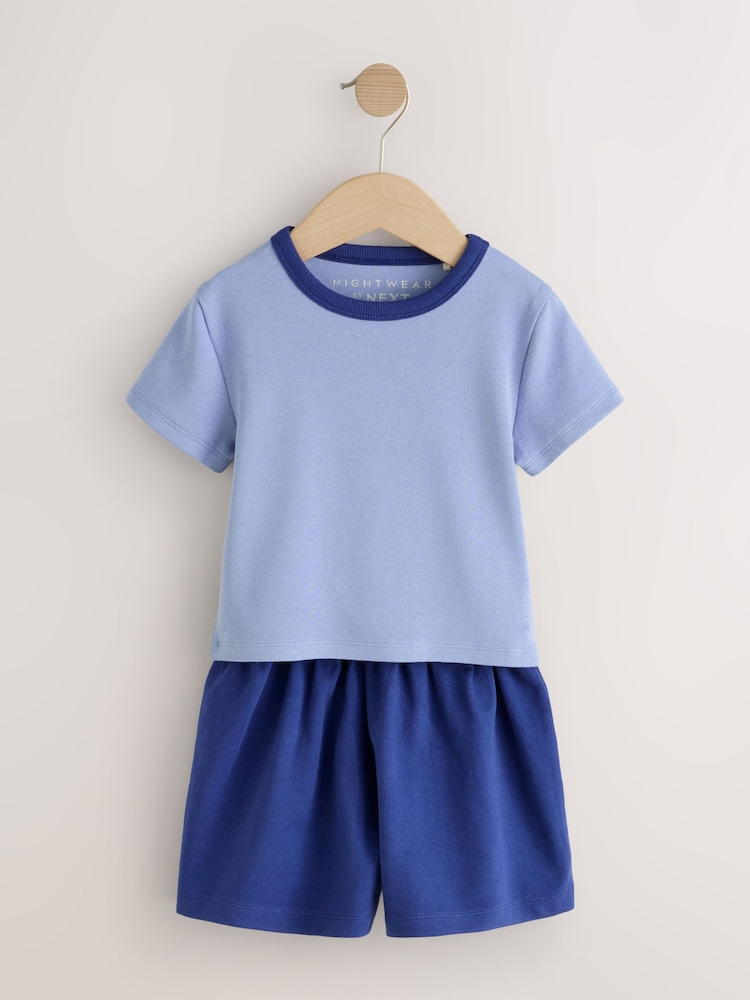 Blue Short Pyjamas 3 Pack (3-16yrs) - Image 2 of 7