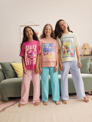 Orange/Pink Orange/Blue/Pink Wide Leg Pyjamas 3 Pack (3-16yrs) - Image 1 of 12