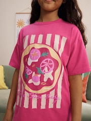 Orange/Pink Orange/Blue/Pink Wide Leg Pyjamas 3 Pack (3-16yrs) - Image 4 of 12