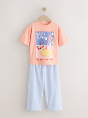 Orange/Pink Orange/Blue/Pink Wide Leg Pyjamas 3 Pack (3-16yrs) - Image 7 of 12