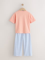 Orange/Pink Orange/Blue/Pink Wide Leg Pyjamas 3 Pack (3-16yrs) - Image 8 of 12