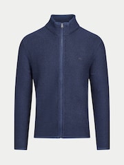Raging Bull Blue Textured Zip Through Jacket - Image 8 of 9