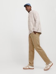 JACK & JONES Brown Relaxed Fit Chino Trousers - Image 3 of 7