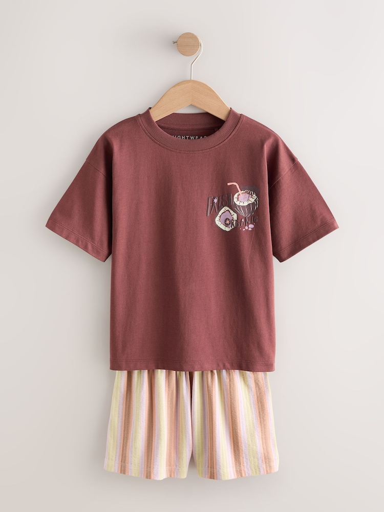 Purple/Orange Short Pyjamas 3 Pack (3-16yrs) - Image 2 of 7