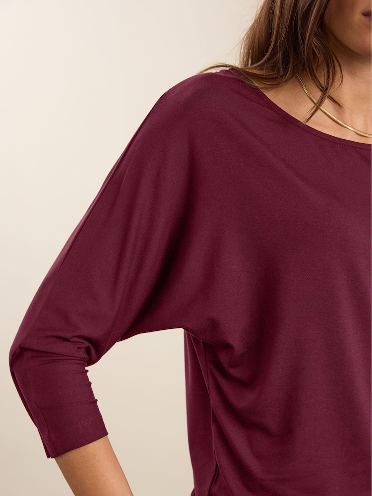 Baukjen Red Spenser Relaxed Boat Neck Top - Image 2 of 2 Baukjen Red Spenser Relaxed Boat Neck Top - Image 2 of 2