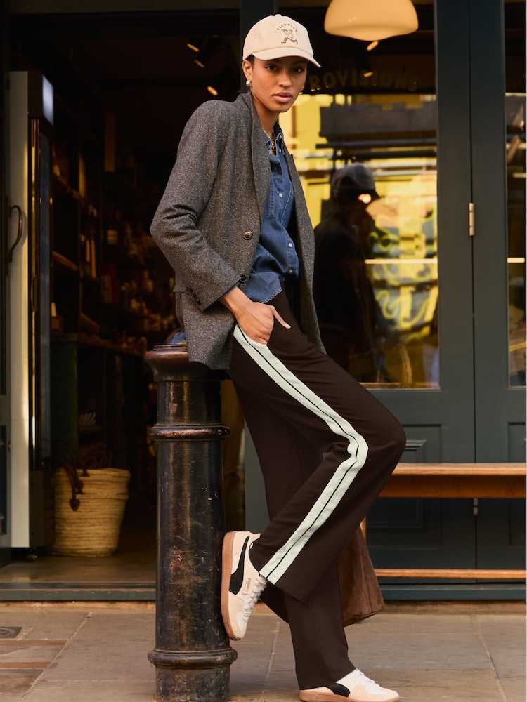 Baukjen Tippi 2.0 Side Stripe Brown Trousers - Image 1 of 4 Baukjen Tippi 2.0 Side Stripe Brown Trousers - Image 1 of 4