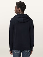AllSaints Blue Lver Merino Zip Hoodie - Image 5 of 6