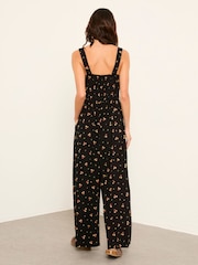 FatFace Rosa Black Ditsy Pop Petite Jumpsuit - Image 2 of 6