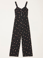 FatFace Rosa Black Ditsy Pop Petite Jumpsuit - Image 5 of 6