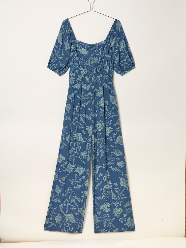 FatFace Helena Navy Summer Meadow Petite Jumpsuit - Image 5 of 5