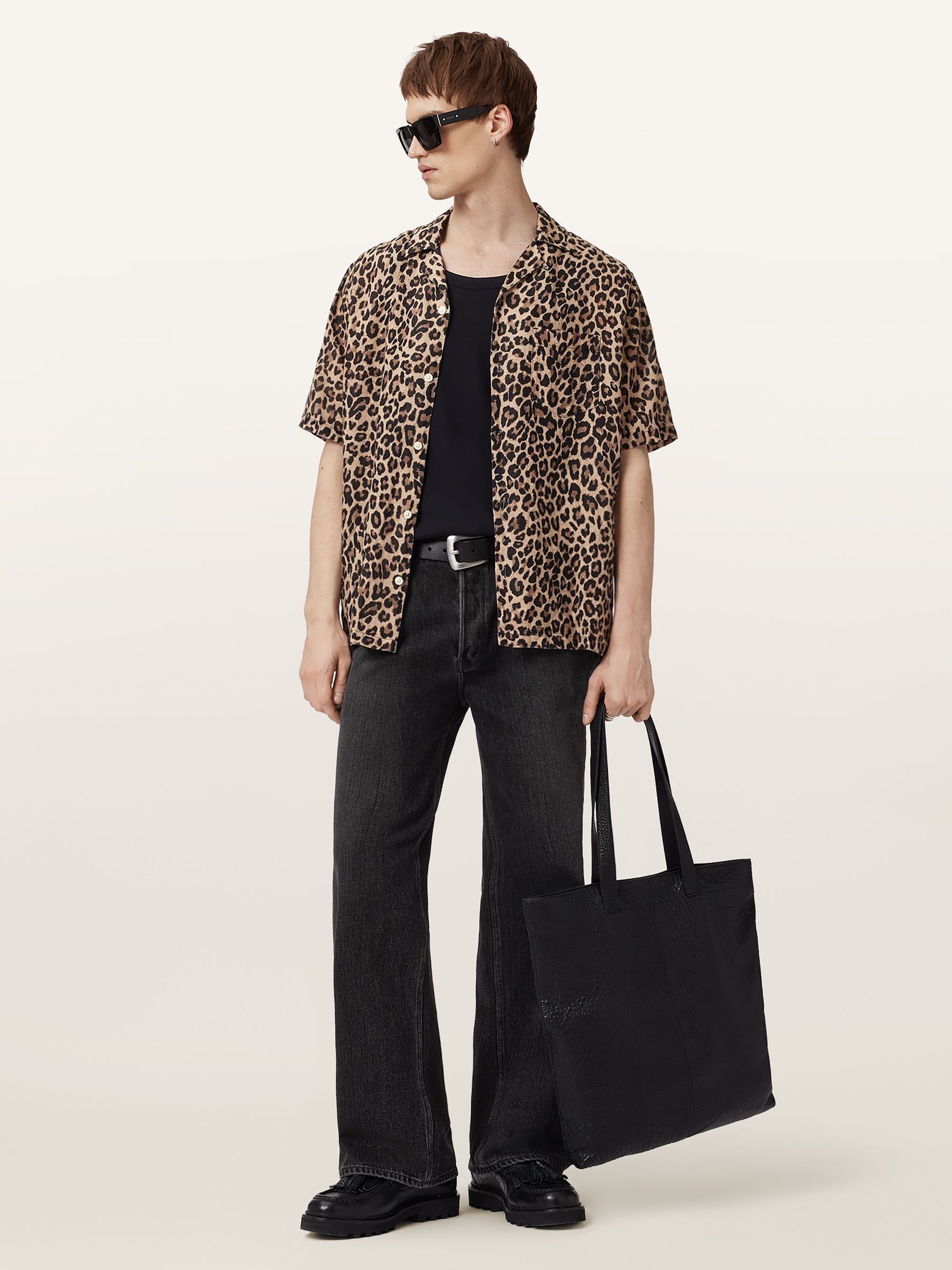 Buy AllSaints Brown Leopardone Short Sleeve Shirt from Next USA